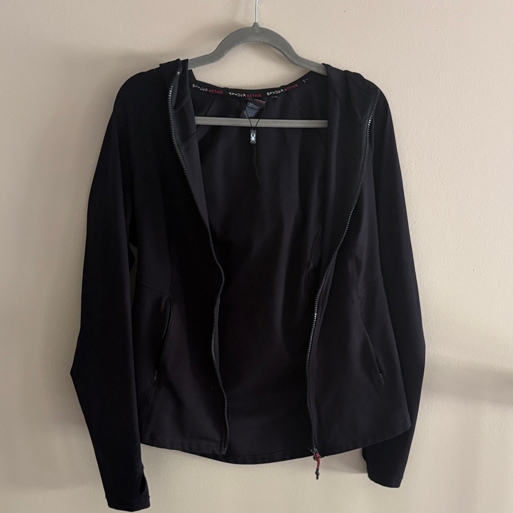 Spyder Black Women's Full-Zip Hooded Jacket